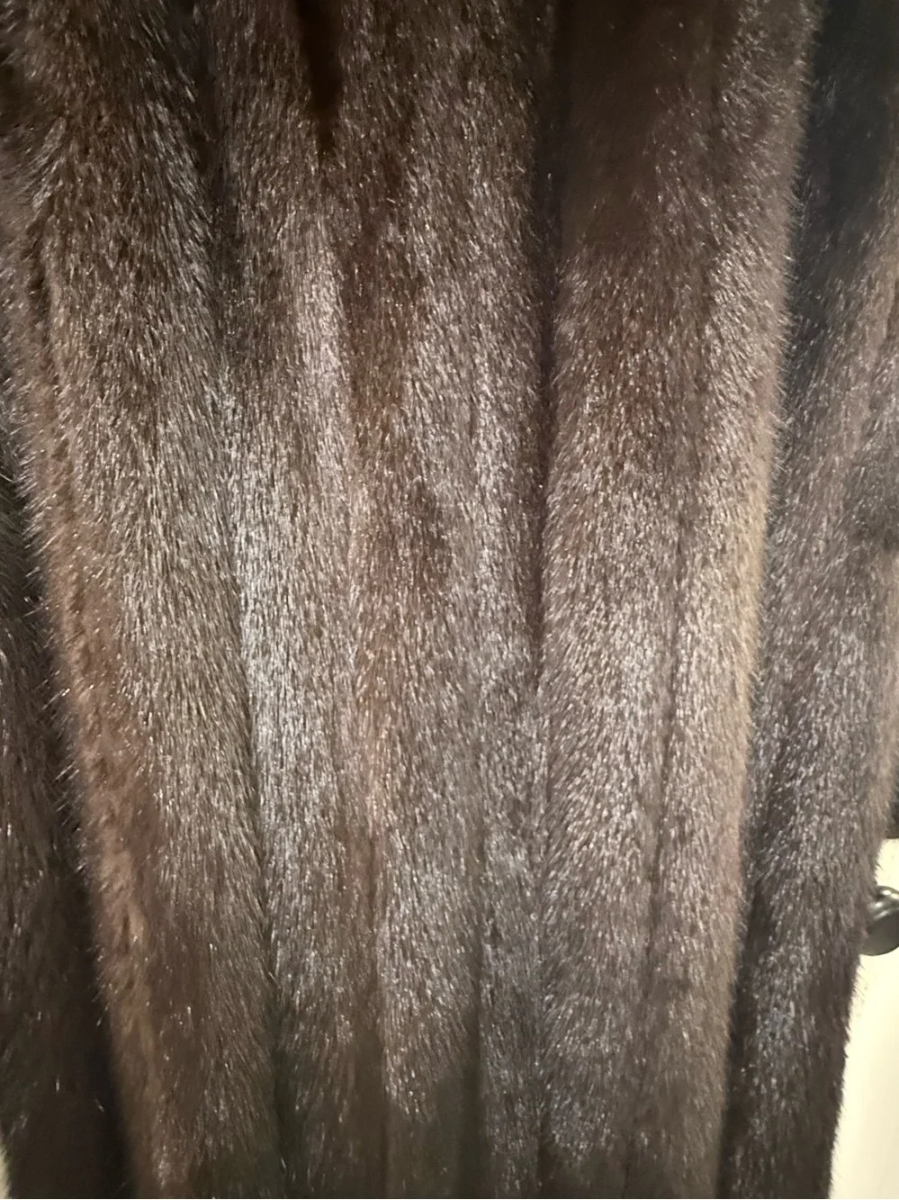 Vintage Yudofsky Furriers Full Length Dark Brown Mink Fur Coat